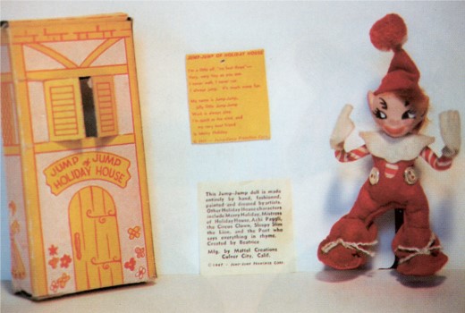 An original Jump Jump doll from 1948, complete with original box.
