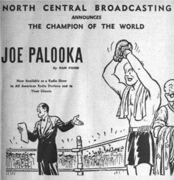 Billboard Magazine advertises the availability of the new Joe Palooka radio series - October 1945